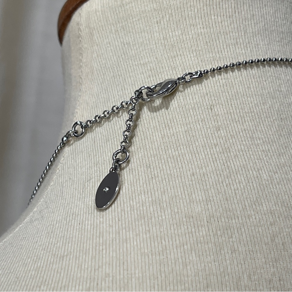 Ann Taylor Factory Silver-tone Beaded Fringe Necklace Boho Southwestern - Picture 3 of 6